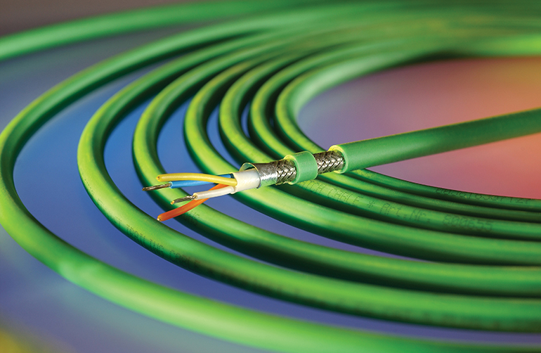 PROFINET Industrial Ethernet cable can be used in static (Type A), flexible (Type B), continuous-flex (Type C) and robotic (Type R) applications.