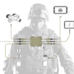 The Fischer Keystone tactical hub connects soldier digital equipment to manage flows of data and power efficiently and easily.