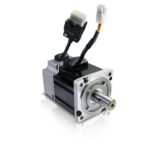 Servomotor with power and data cables. Courtesy of Lin Engineering.